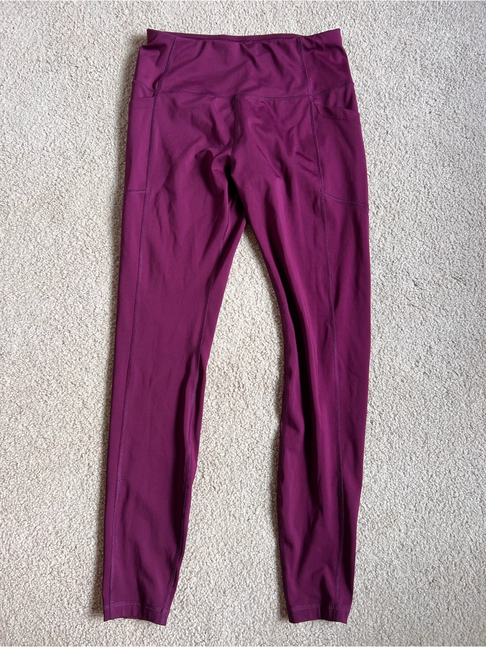 Maroon Active Leggings
